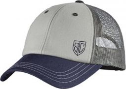 Tri-Tone Mesh Back Cap, Chrome/Navy/Charcoal